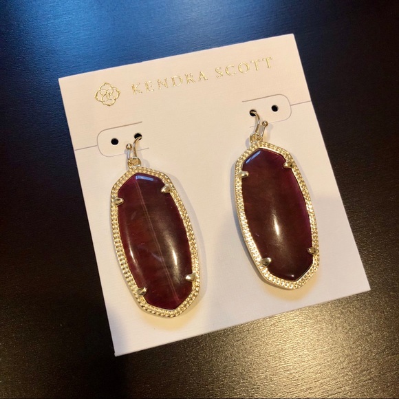 Kendra Scott Jewelry - KENDRA SCOTT Elle Drop Earrings in Bordeaux NWT